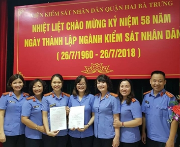 Công tác phát triển Đảng viên của Chi bộ Viện KSND quận Hai Bà Trưng năm 2018